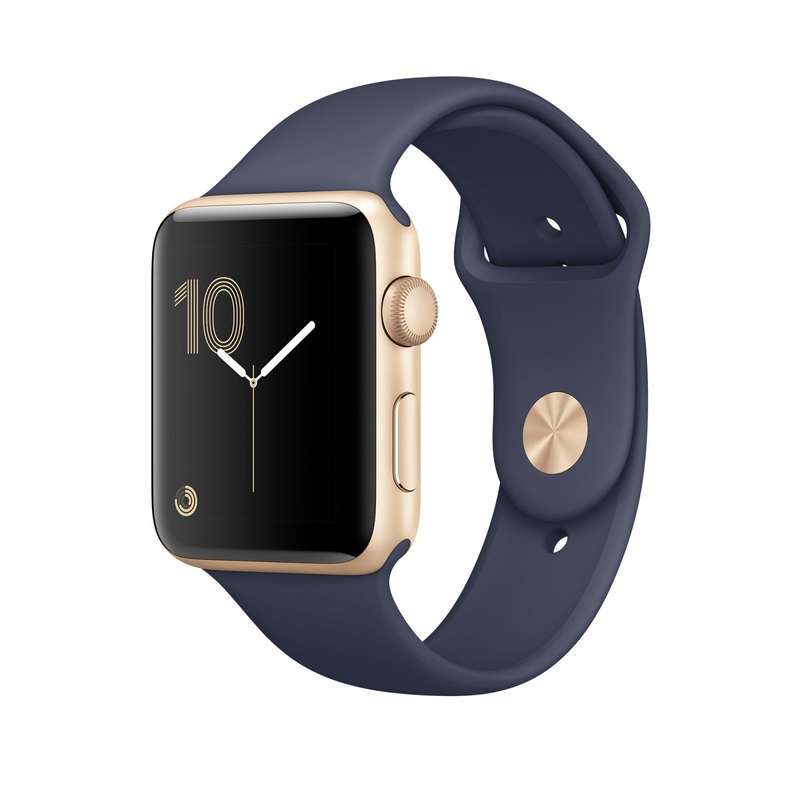 Apple 38mm Gold Aluminium Case with Midnight Blue Sport - Series 2