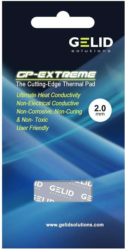 GELID Solutions GP-EXTREME  Thermal Pad 80mm x 40mm x 2.0mm 12W/mK