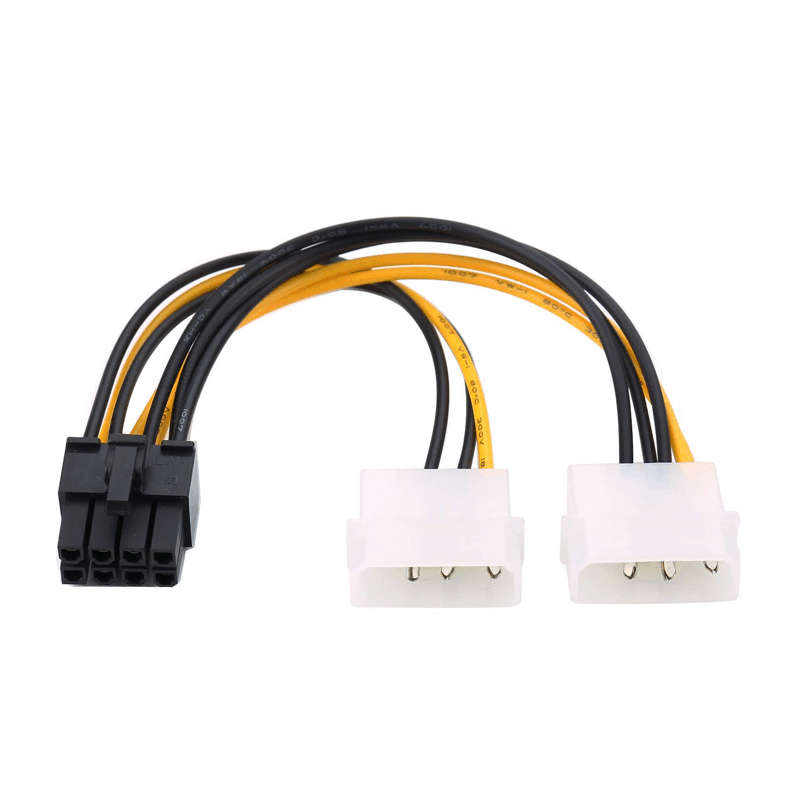 Dual Molex 4Pin To 8Pin Cable