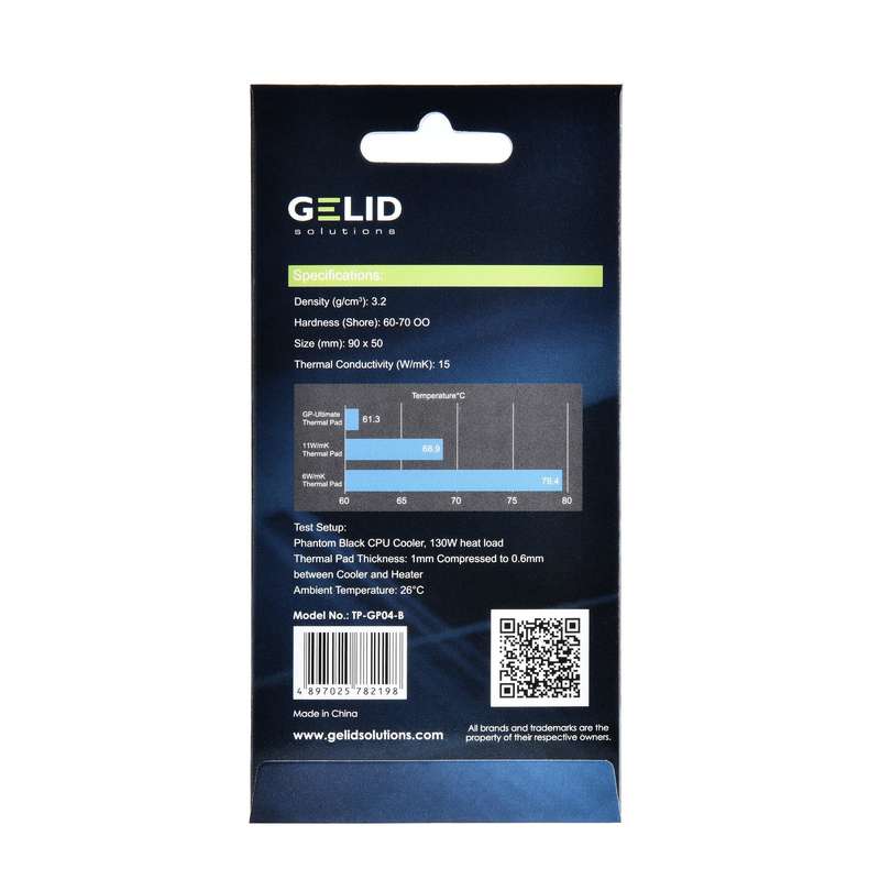 GELID Solutions GP-ULTIMATE  Thermal Pad 90mm x 50mm x 1.0mm 15W/mK - 2 Pack