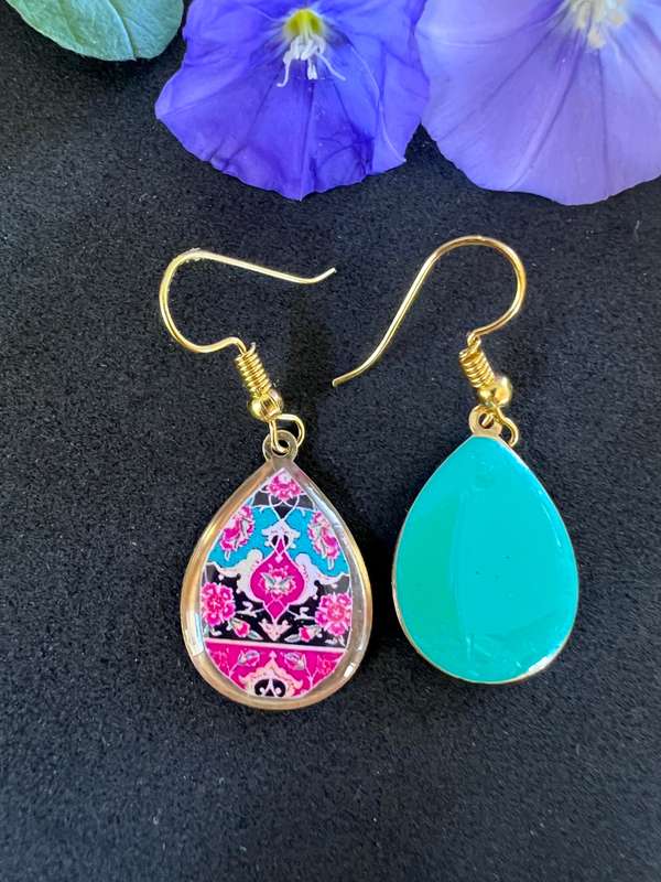 Double Sided Paisley earrings