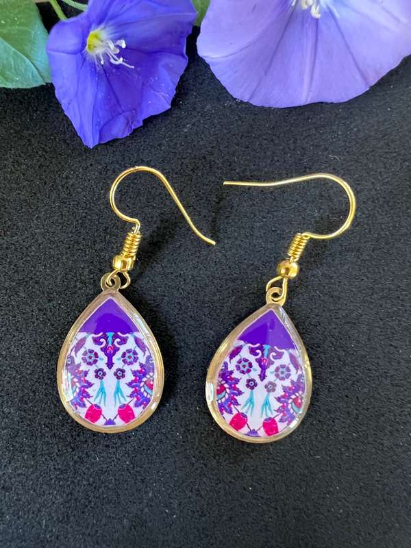 Double Sided Paisley earrings