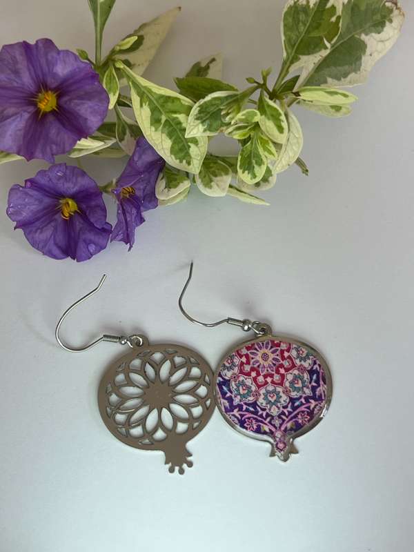 Pomegranate Mismatched Earrings