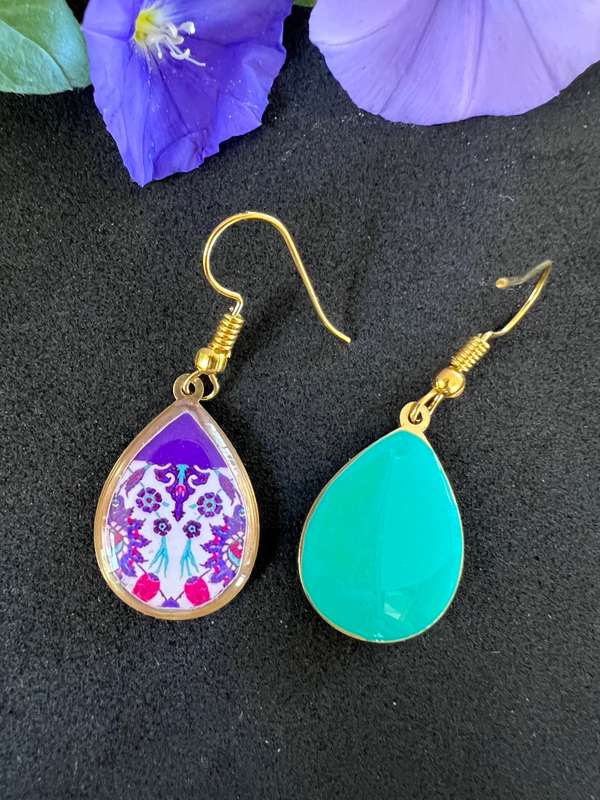 Double Sided Paisley earrings