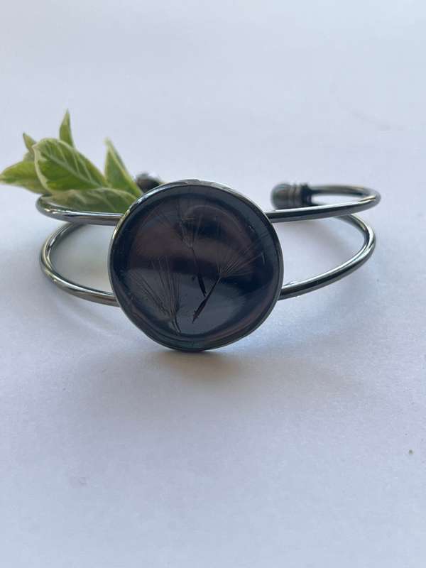 Real Dandelion Statement Bracelets