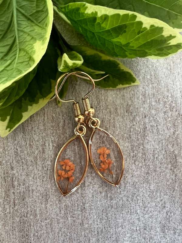 Orange Lace Fynbos Resin Jewellery