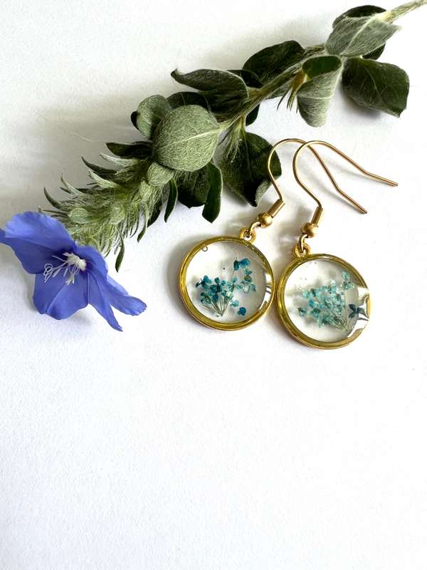 Dainty Blue Fynbos Blast Earrings