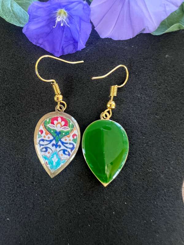 Double Sided Paisley earrings