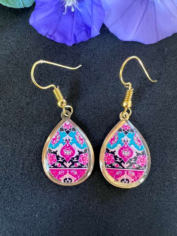 Double Sided Paisley earrings