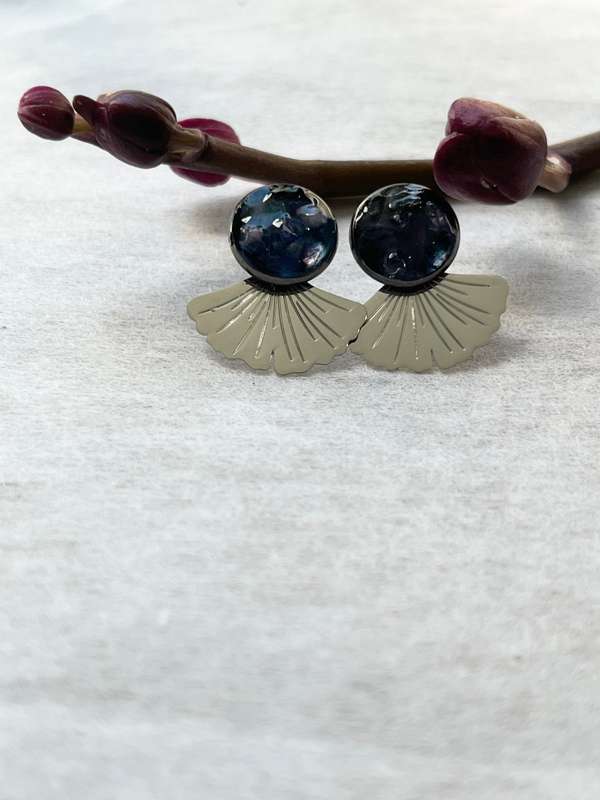Amethyst in Silver setting Resin Jewlery