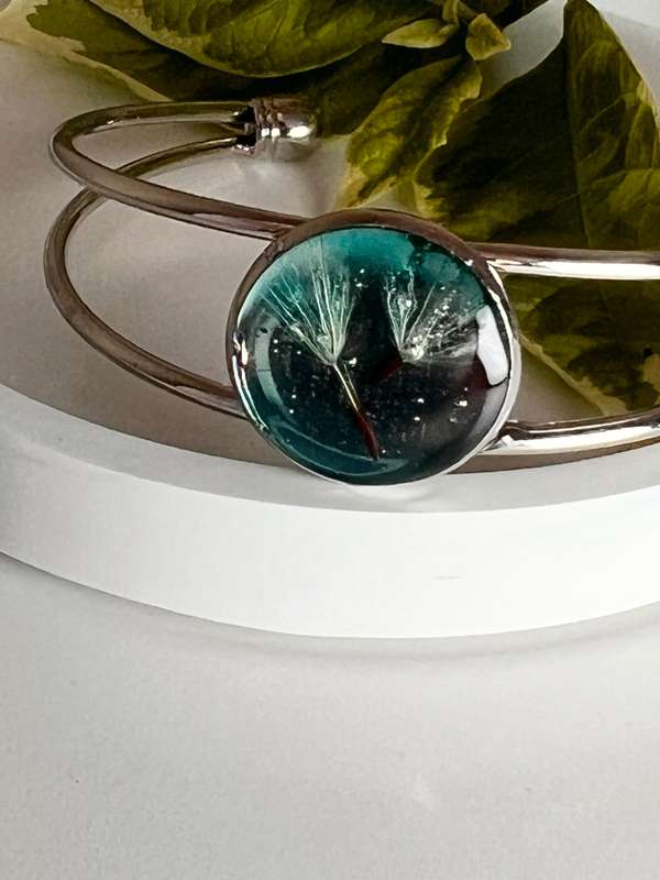 Real Dandelion Statement Bracelets