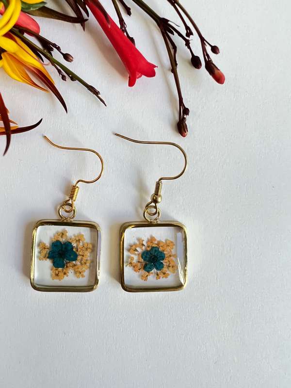 Orange Lace Fynbos Resin Jewellery