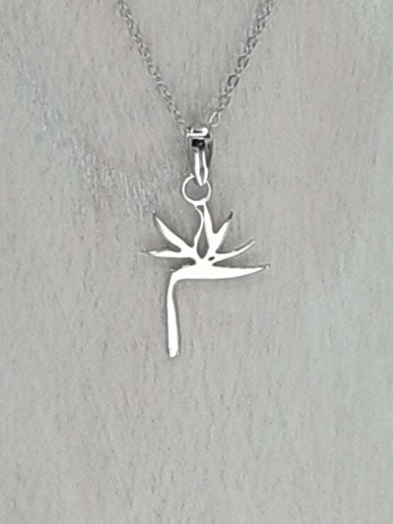Sterling Silver Strelitzia necklace