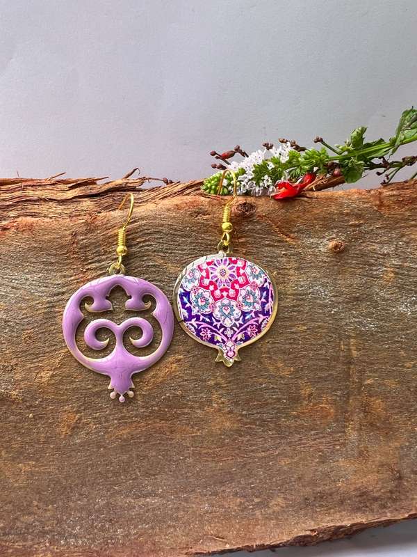 Pomegranate Mismatched Earrings
