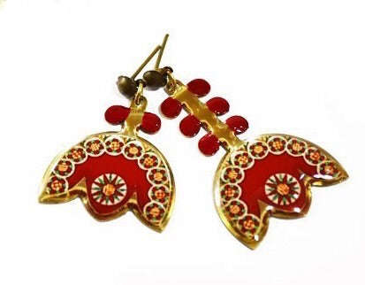 Red Protea Earrings