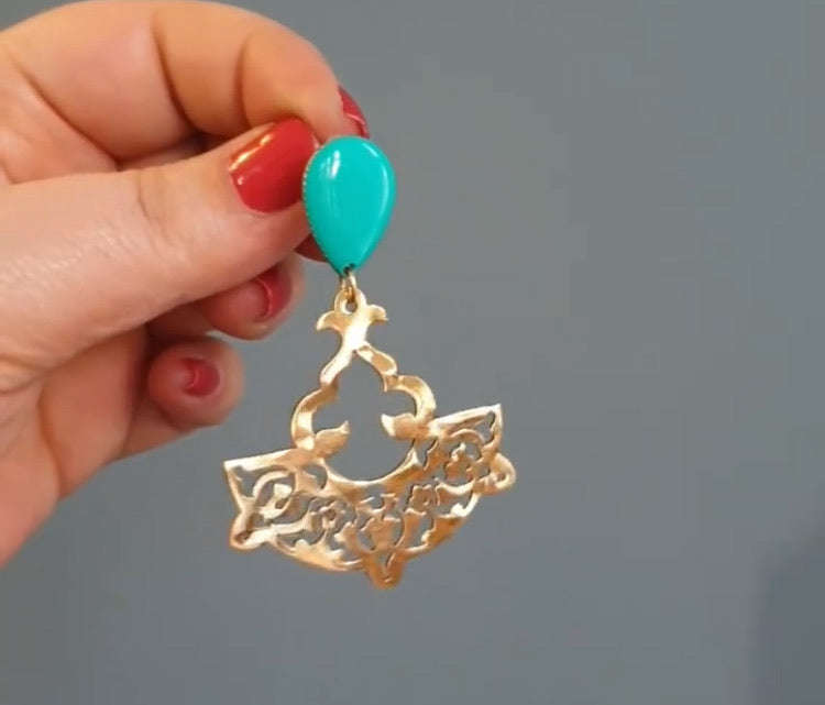 Sufi Emerald Earrings