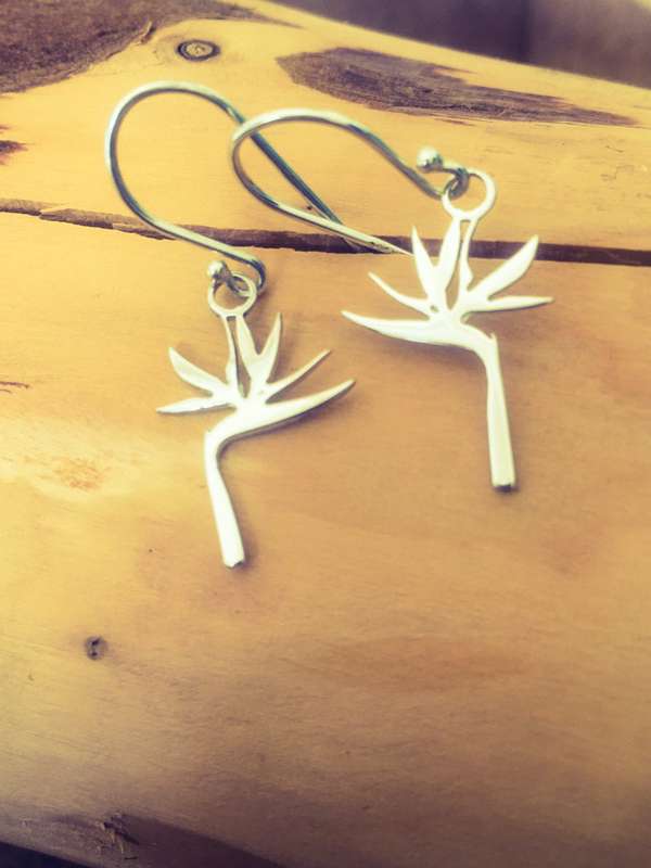 Sterling Silver Strelitzia necklace