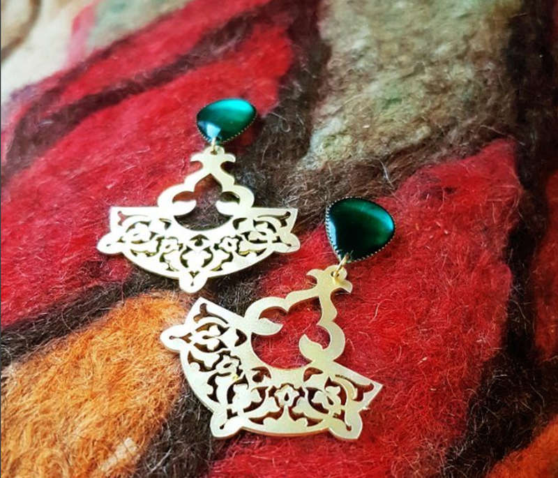 Sufi Emerald Earrings