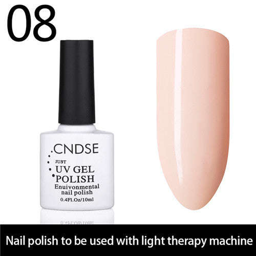 10ML Gel Nail 96 Solid Colors Fashion UV Gel Nail Polish Soak Off Vernish Semi Permanent LED... - 08