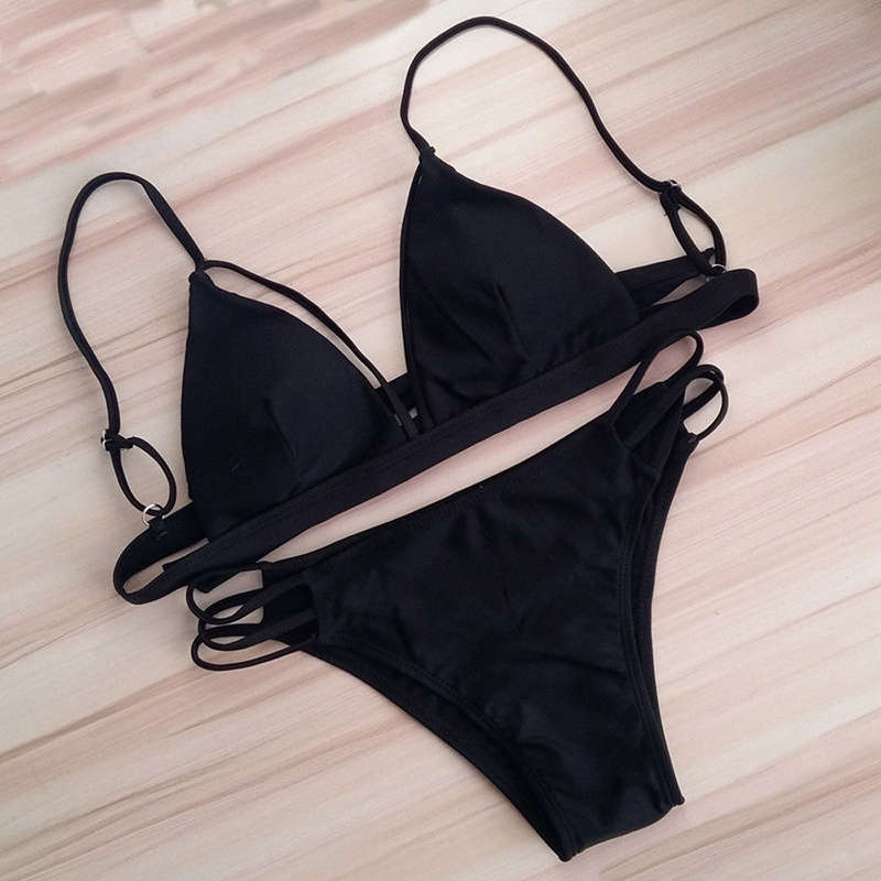 KLV tankini swimsuits women Bikinis Set - Black / L