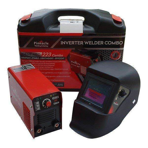 Pinnacle Gene Arc 223 Welding Machine  200 Amp Welder, Auto Welding Helmet & Carry Case