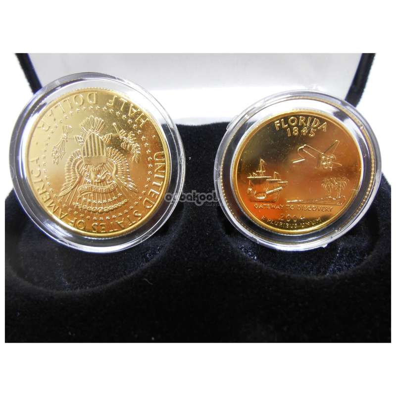 50th Anniversary Man In Space / NASA 24kt Gold Plated Coin Set / Commemorative Coins