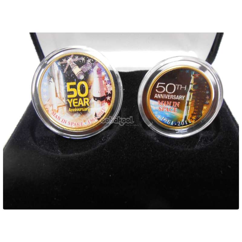 50th Anniversary Man In Space / NASA 24kt Gold Plated Coin Set / Commemorative Coins