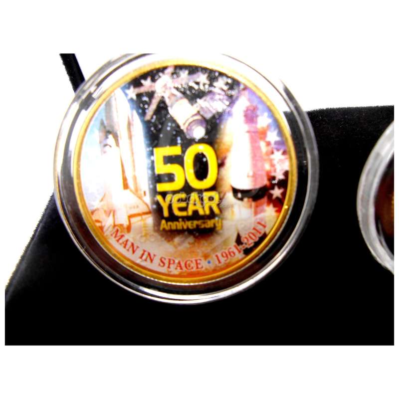 50th Anniversary Man In Space / NASA 24kt Gold Plated Coin Set / Commemorative Coins