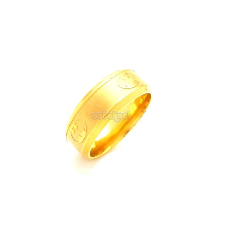 Batman / Gold Alloy Steel Ring - Size 9
