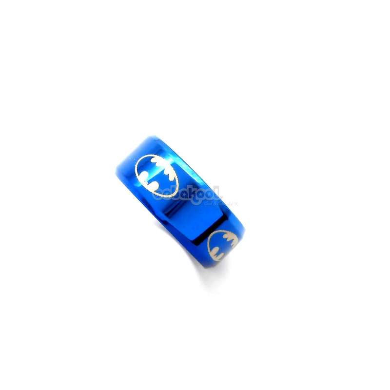 Batman / Midnight Blue Alloy Steel Ring / Size 6