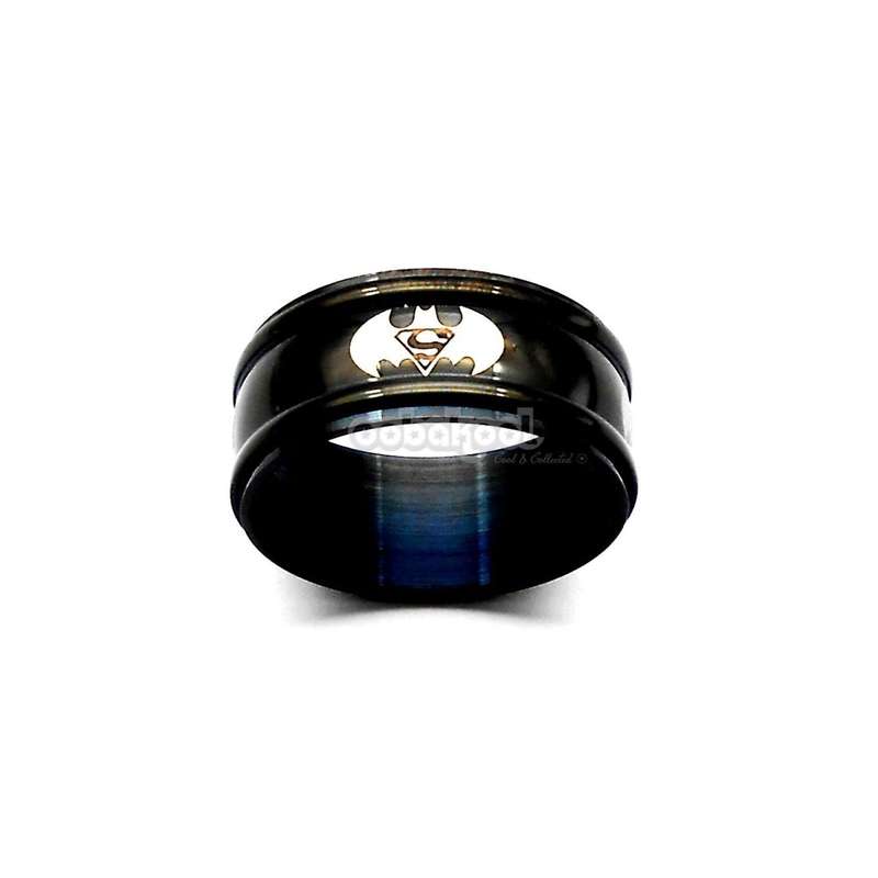Batman vs Superman / Black / Alloy Steel Ring - Size 11