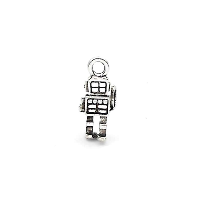 Chappie / Robot / Silver Alloy Charm