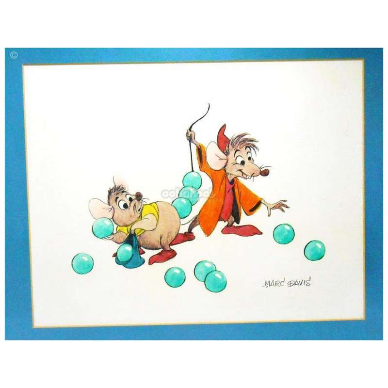 Disney / Cinderella / Marc Davis 1988 Production Sketch / Certificate Of Authenticity
