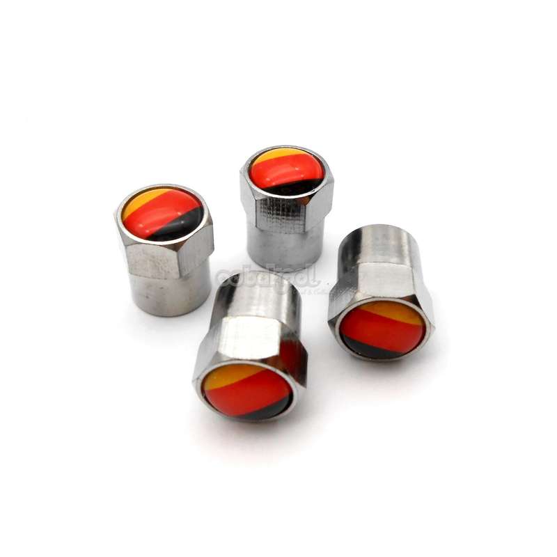 German Flag Wheel Stem Valve Caps / Set of 4 / Limited Edition