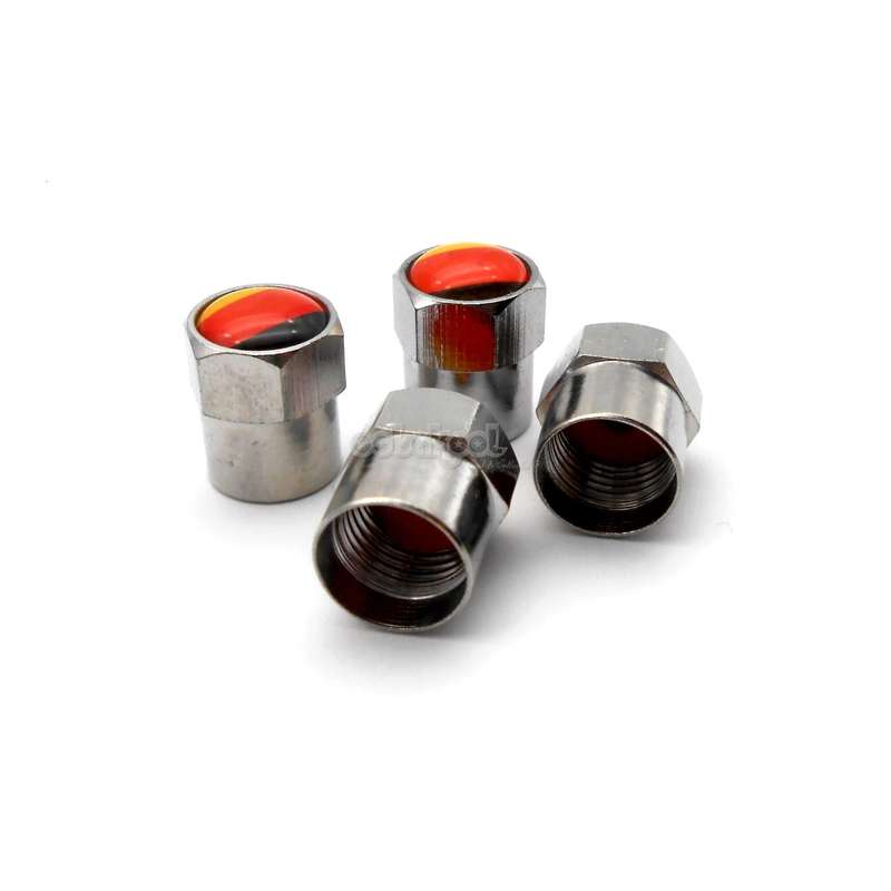 German Flag Wheel Stem Valve Caps / Set of 4 / Limited Edition