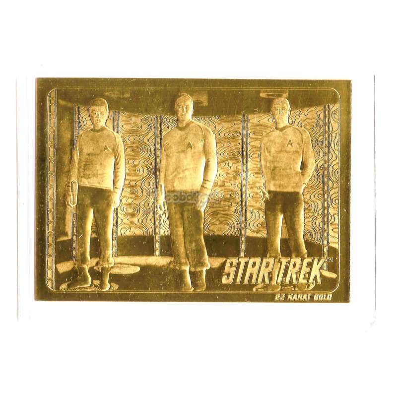 Star Trek / Portrait: Capt Kirk, Spock & Mccoy / 1997 23kt Gold Card #3580 / Mint