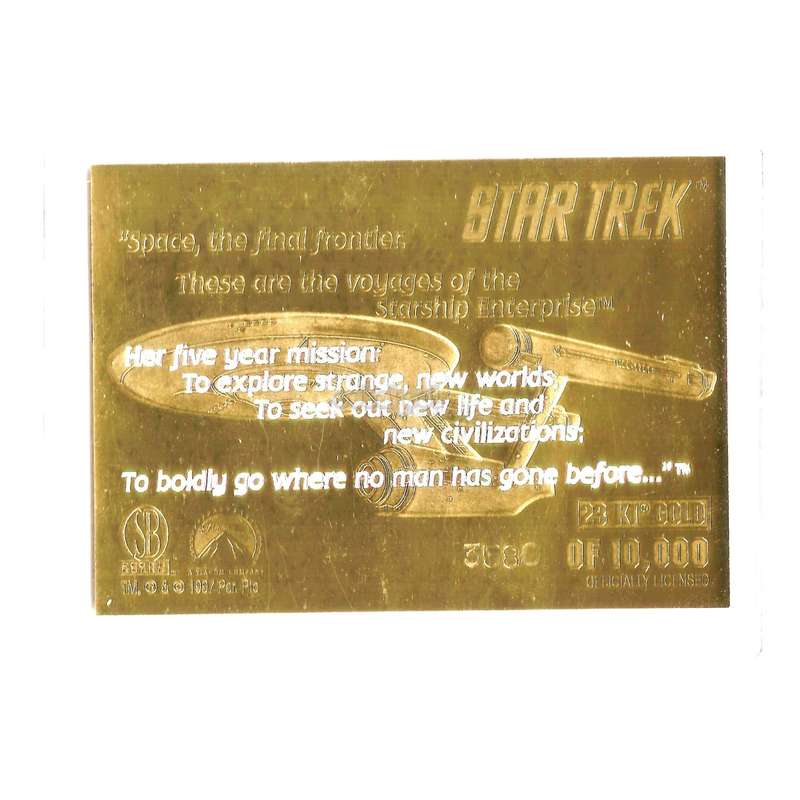 Star Trek / Portrait: Capt Kirk, Spock & Mccoy / 1997 23kt Gold Card #3580 / Mint
