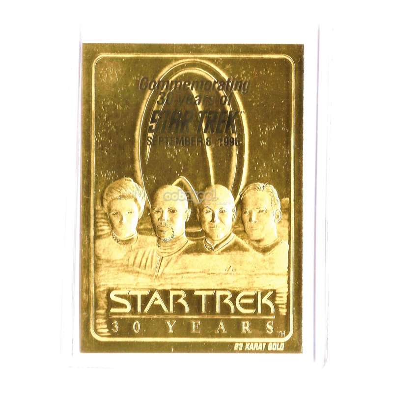 Star Trek / Portrait: Four Captains / 1996 23kt Gold Card #4468 / Mint