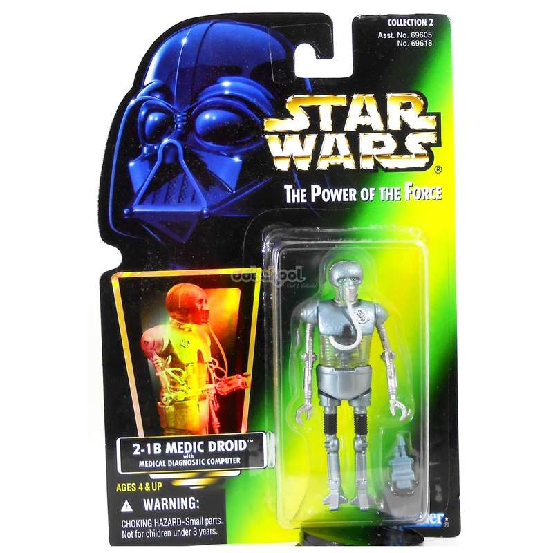 Star Wars / 2-1B Droid / POTF Collection / 1996 Kenner 3.75 Inch Action Figure / MOC