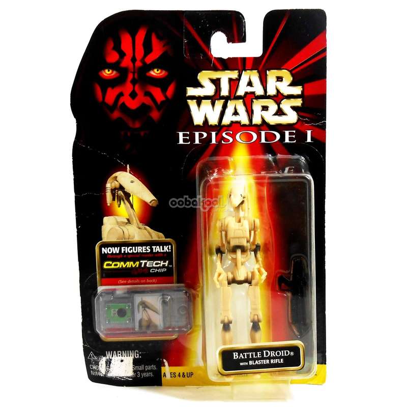 Star Wars / Battle Droid - Clean / Episode 1 Collection / 1998 Hasbro 3.75 Inch Action Figure / MOC