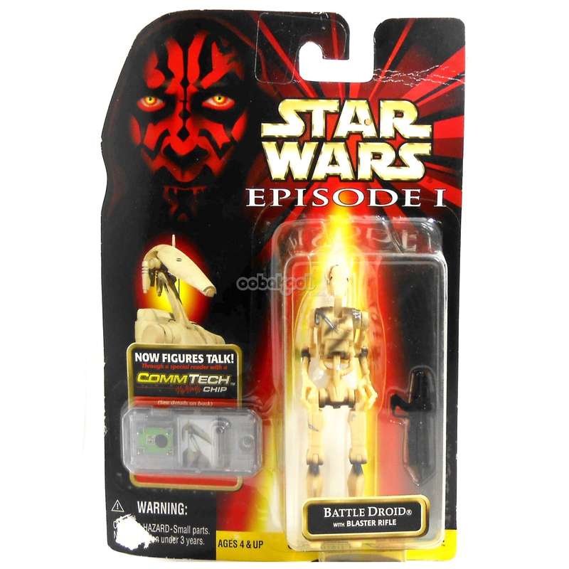 Star Wars / Battle Droid - Sliced / Episode 1 Collection / 1998 Hasbro 3.75 Inch Action Figure / MOC