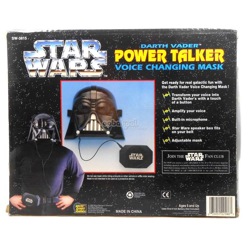 Star Wars / Darth Vader / Power Talker - Electronic Voice Changing Mask / 1995 Lucasfilm Ltd / NIB