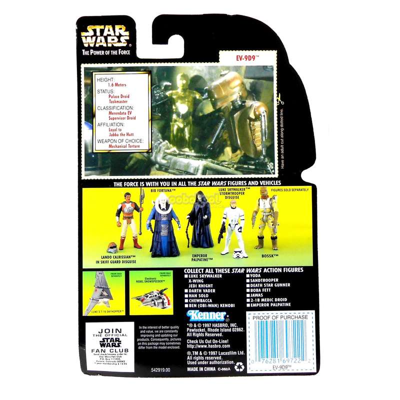 Star Wars / EV-9D9 / POTF Collection / 1997 Kenner 3.75 Inch Action Figure / MOC