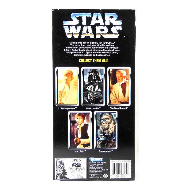 Star Wars / Han Solo / Collector Series / 1996 Kenner 12 Inch Poseable Figure / NIB