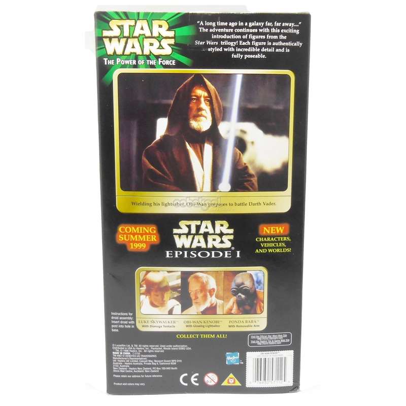 Star Wars / Obi-Wan Kenobi / 1998 Hasbro 12 Inch Figure / Episode 1 Collection / NIB