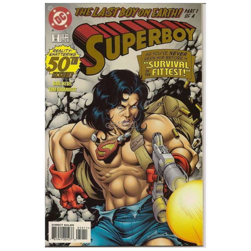 Superboy "Last Boy On Earth!" Part 1 of 4 Survival Of The Fittest DC#50 Apr 1998 Vintage Comic Book