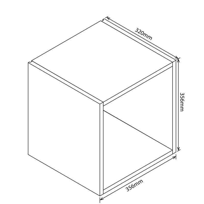 CUBEO Home Storage Cube - 1 Box Open Shelf | White