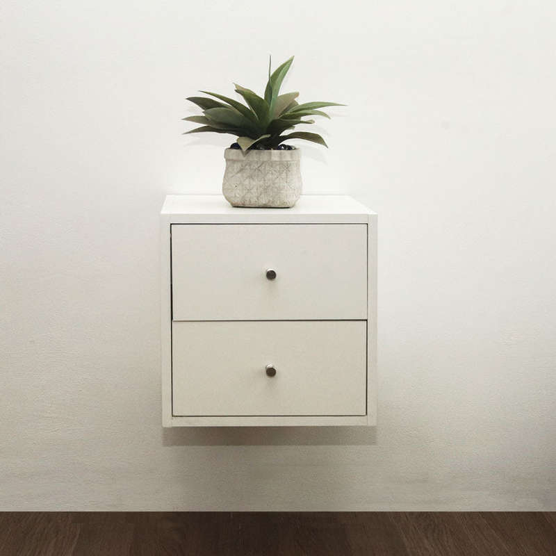 CUBEO Home Storage Cube - 1 Box With 2 Drawers | White
