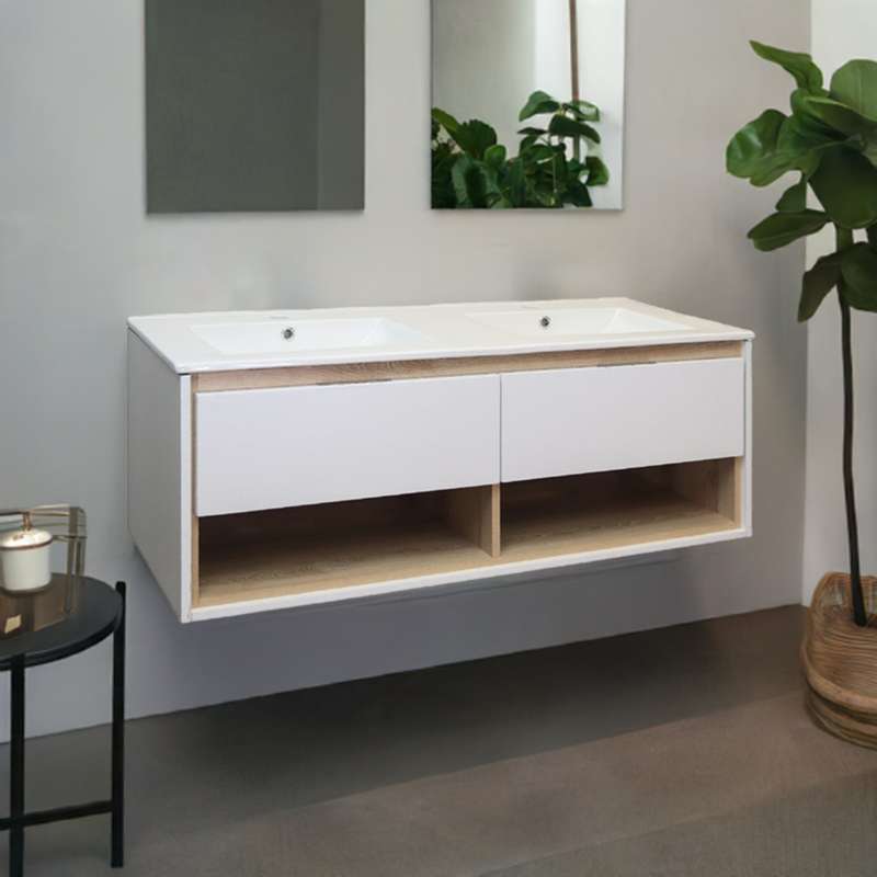 Celeste Double Basin Floating Bathroom Vanity | Denver Bathroom Furniture