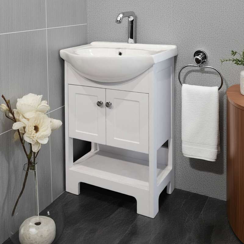 Denver  Contemporary Vanity Cabinet 550 2Door White